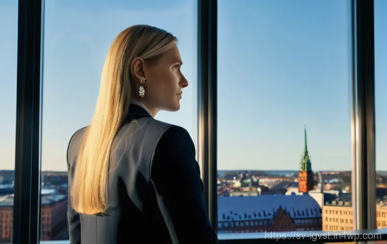 성공적인 투자 포트폴리오 구성하기 - **Prompt 1 (Economic Climate / Riksbank's Impact):**
"A confident Swedish woman in her late 30s,...