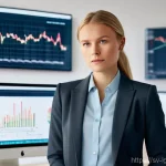 성공적인 앤젤 투자를 위한 리서치 방법 - A young, thoughtful Swedish female investor, in her late 20s, dressed in a stylish yet professional ...